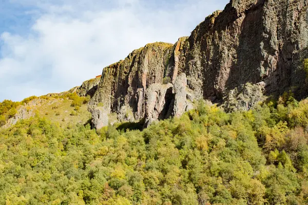 Manzara panorama Kafkasya dağ sonbahar Hills