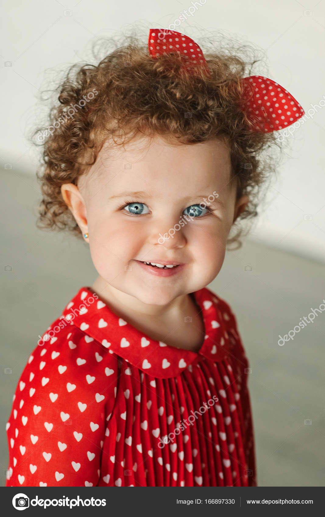 Little Girl With Ribbon In Hair Stock Photo C Volkovich A 166897330
