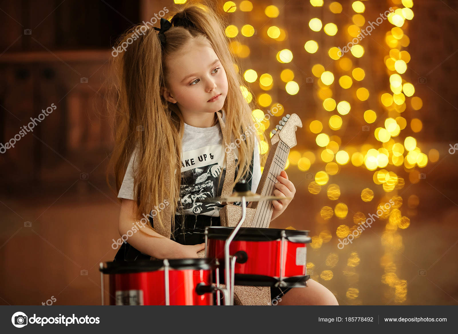 little girl toy guitar