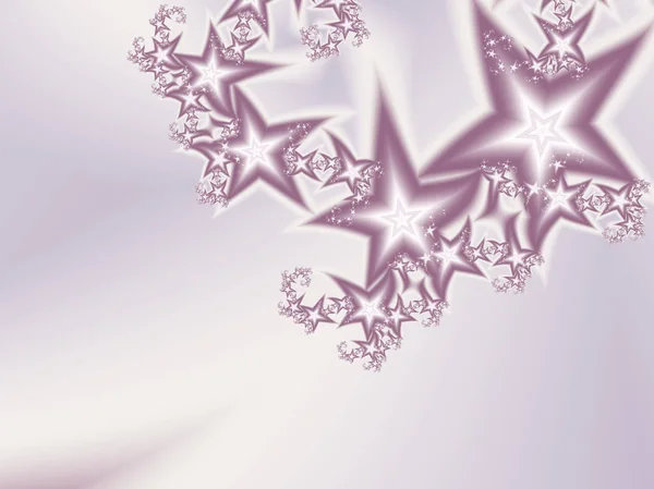 Abstract pink flying stars on a light background