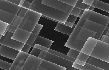 Siyah ve beyaz teknik arka plan soyut. Fraktal