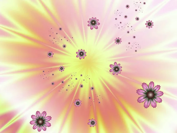 Fond floral fractal abstrait — Photo