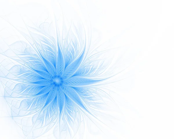 Abstract blue flower on a white background