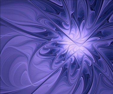 Soyut fraktal desen mavi tonlarında