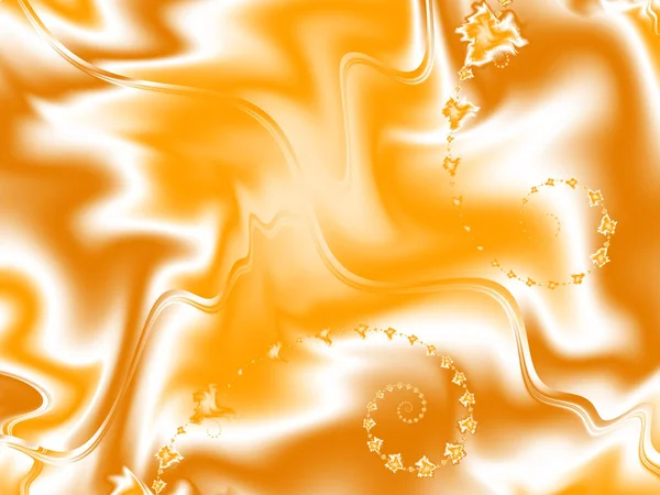 Fond fractal abstrait en orange et blanc. Gnarl — Photo