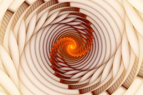 Абстрактная фрактальная светящаяся спираль на светлом фоне — стоковое фото