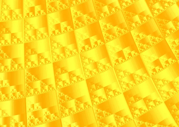 Astratto frattale giallo sfondo arancione con un modello di tria — Foto Stock