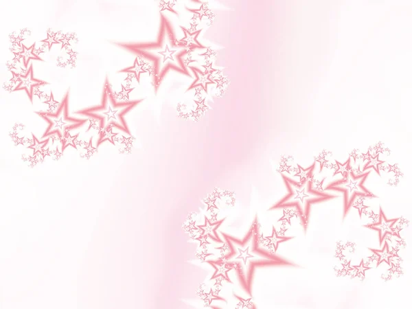 Abstract light pink background with stars. Fractal — Stock Photo, Image