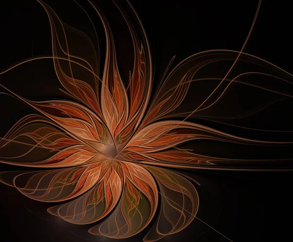 Абстрактный фрактальный осенний цветок — стоковое фото