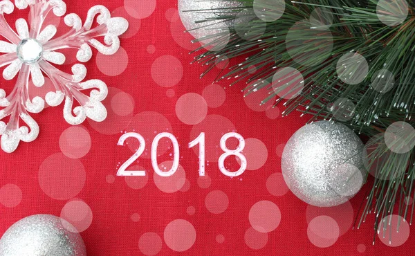New Year red background — Stock Photo, Image