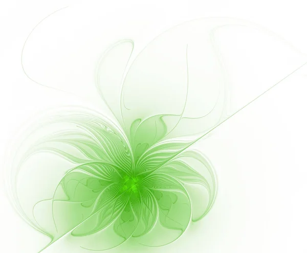 抽象的なフラクタル緑花 — ストック写真