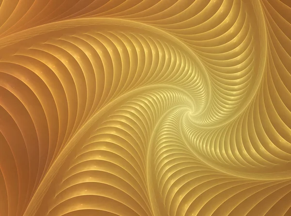 Abstracte fractal gouden spiraal in perspectief — Stockfoto