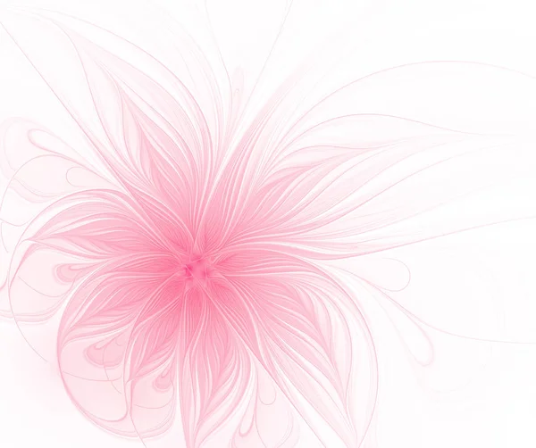 Abstract fractal light pink flower flower — Stock Photo, Image