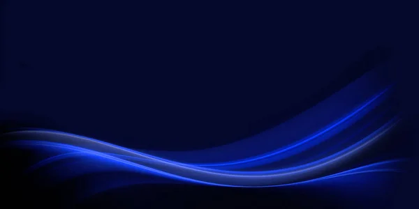 Modrá zářící fraktální vlna na tmavém pozadí Stock Fotografie