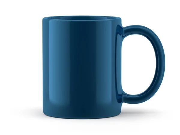 Taza azul aislada — Foto de Stock