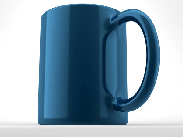 Blue Mug Isolated — Stock Photo, Image