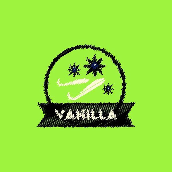 Düz vektör simgesi tasarım koleksiyonu mutfak baharat vanilya — Stok Vektör