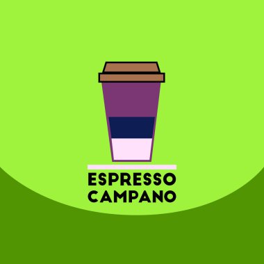 düz vektör simgesi tasarım koleksiyonu espresso campano gitmek