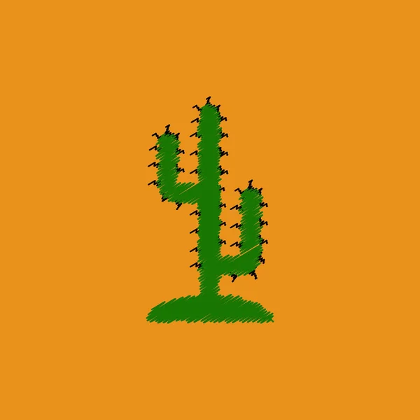 Lapos vektor ikonra design gyűjtemény kaktusz jele — Stock Vector