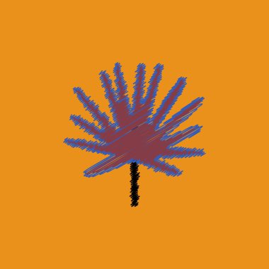 ağacının düz vektör simgesi tasarım koleksiyonu yaprak