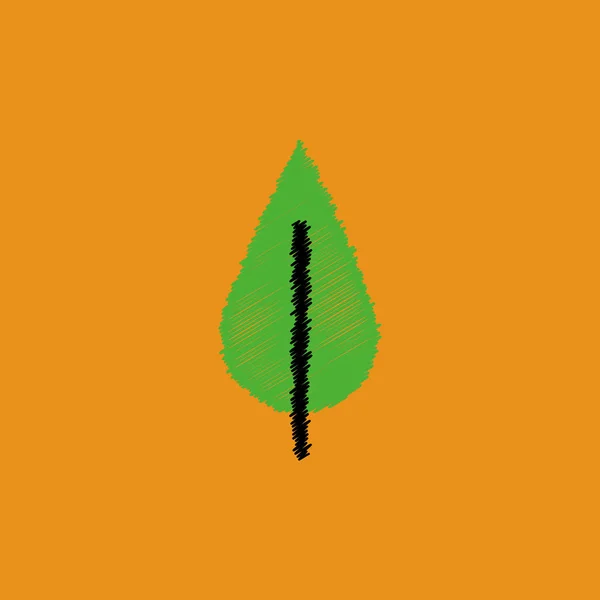 Plat vecteur icône conception collection arbre feuille — Image vectorielle