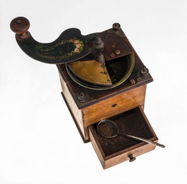 Eski bir kahve değirmeni Vintage görüntüsü.