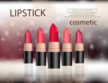 Göz alıcı renkli ruj köpüklü etkileri arka plana ayarla.