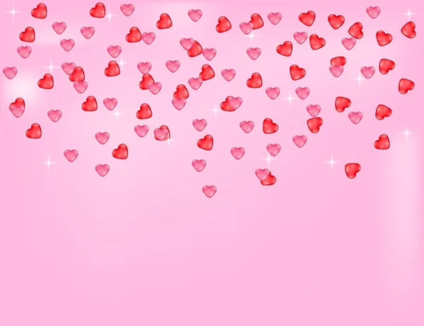 Valentine's day Background with colorful Hearts — Stock Vector