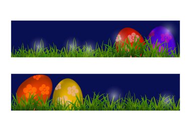 Mutlu Paskalya vektör tipografi afiş metin m için yer ile