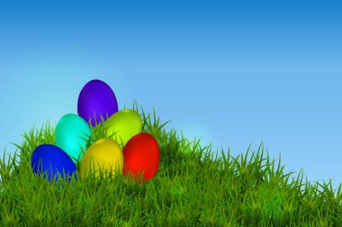 Mutlu Paskalya vektör tipografi arka plan, te için yer ile