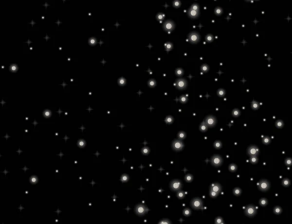 Astratto scintillante stelle nero vacanza sfondo bokeh effetto . — Vettoriale Stock