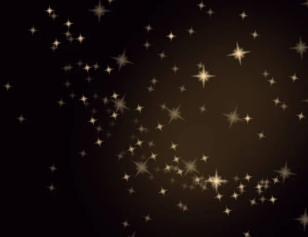 Abstraktní zářících hvězd na pozadí Golden Holiday. — Stockový vektor
