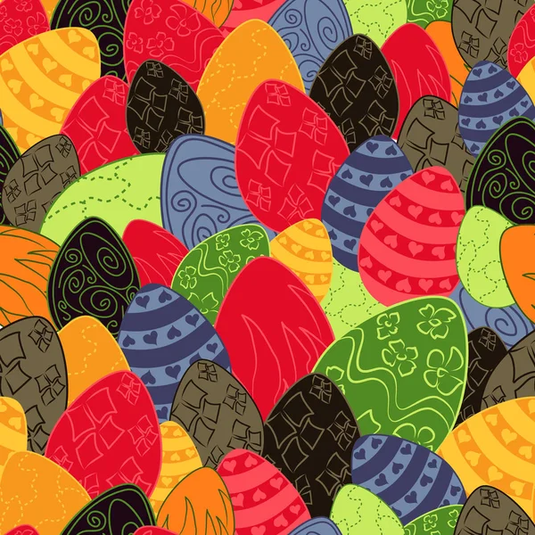 Векторная Пасха. Яйца украшены. Повторяющийся фон для сайта, обои, текстильная печать, текстура . — стоковый вектор