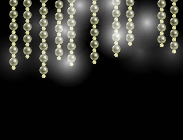 Аннотация Sparkling Holiday Background with Shining Stars and Pearls . — стоковый вектор