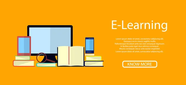 Infográfico de educação. ilustração vetorial plana para e-learning e educação on-line . — Vetor de Stock