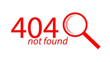 Sayfa değil kurmak Hata 404 düz illüstrasyon