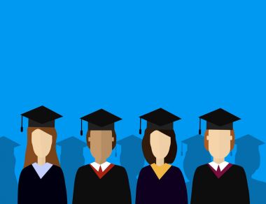 Eğitim Infographic. E-öğrenme ve çevrimiçi eğitim için düz vektör çizim