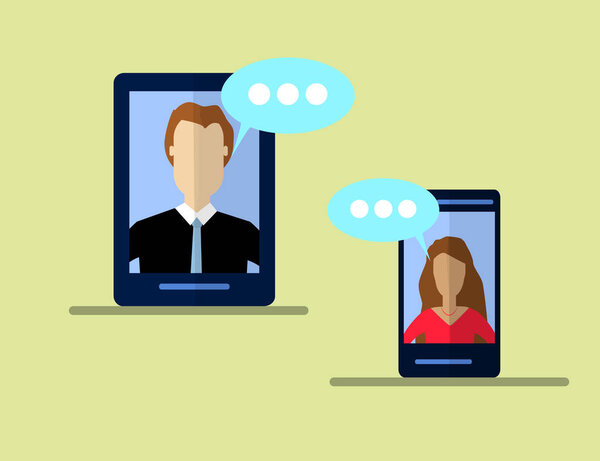 Flat style design for online webinar, online education, remote education technology concept
