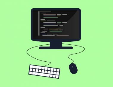 Programlama ve kavramı, Web sitesi geliştirme, Web Tasarım kodlama. Düz illüstrasyon