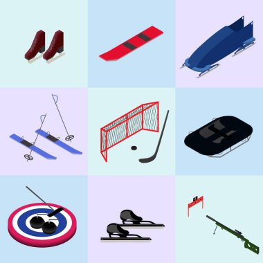 Kümesini tek bir izometrik kış sporları 