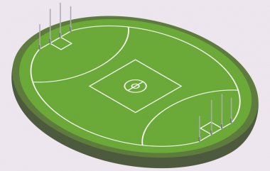İzometrik alan Avustralya futbol, izole görüntü için
