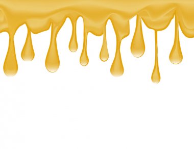 Tatlı damla üzerinde beyaz backgrou izole damlayan bal sıçrama