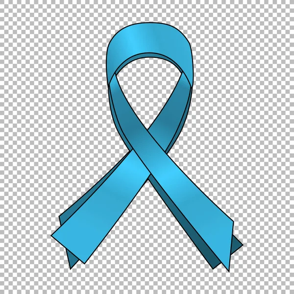 Cáncer de próstata Blue Awareness Ribbon Antecedentes. Próstata mundial — Vector de stock