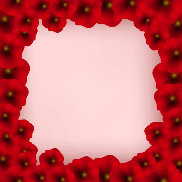 Hintergrund mit rotem Mohn isoliert auf weißem Hintergrund. — Stockvektor