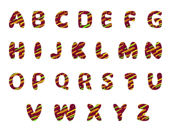 Diseño del alfabeto inglés con elementos coloridos para su diseño — Vector de stock