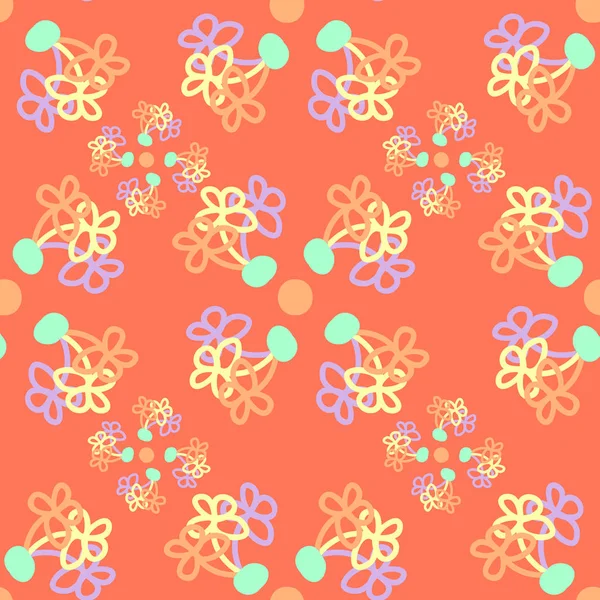 Trendy fără sudură model floral colorat. Flori de primăvară . — Vector de stoc