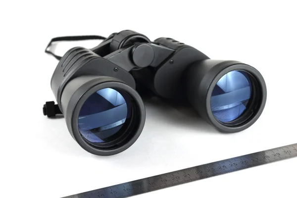 Modern black binoculars — Stock Photo, Image
