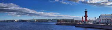 Tükürük St. Petersburg'Vasilyevsky adasının Panoraması