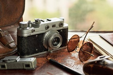 Vintage fotoğraf makinesi ve Pozlama ölçümü