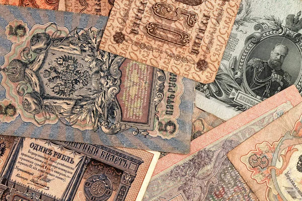 Russian Imperial Rubles Early Twentieth Century — Stock Photo, Image